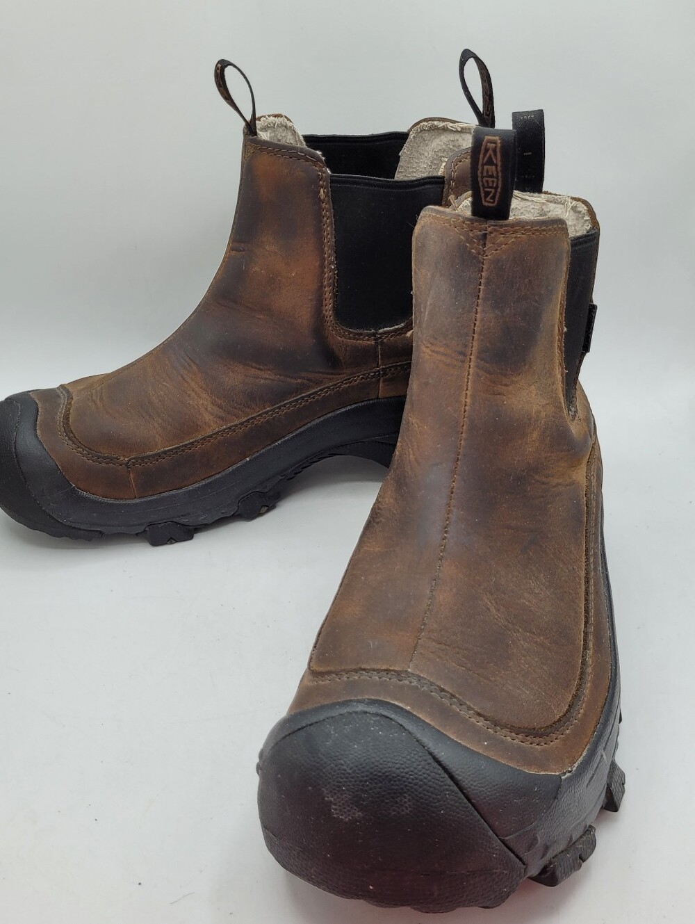 Heavy-duty rubber outsole designed for cold weather and snow.